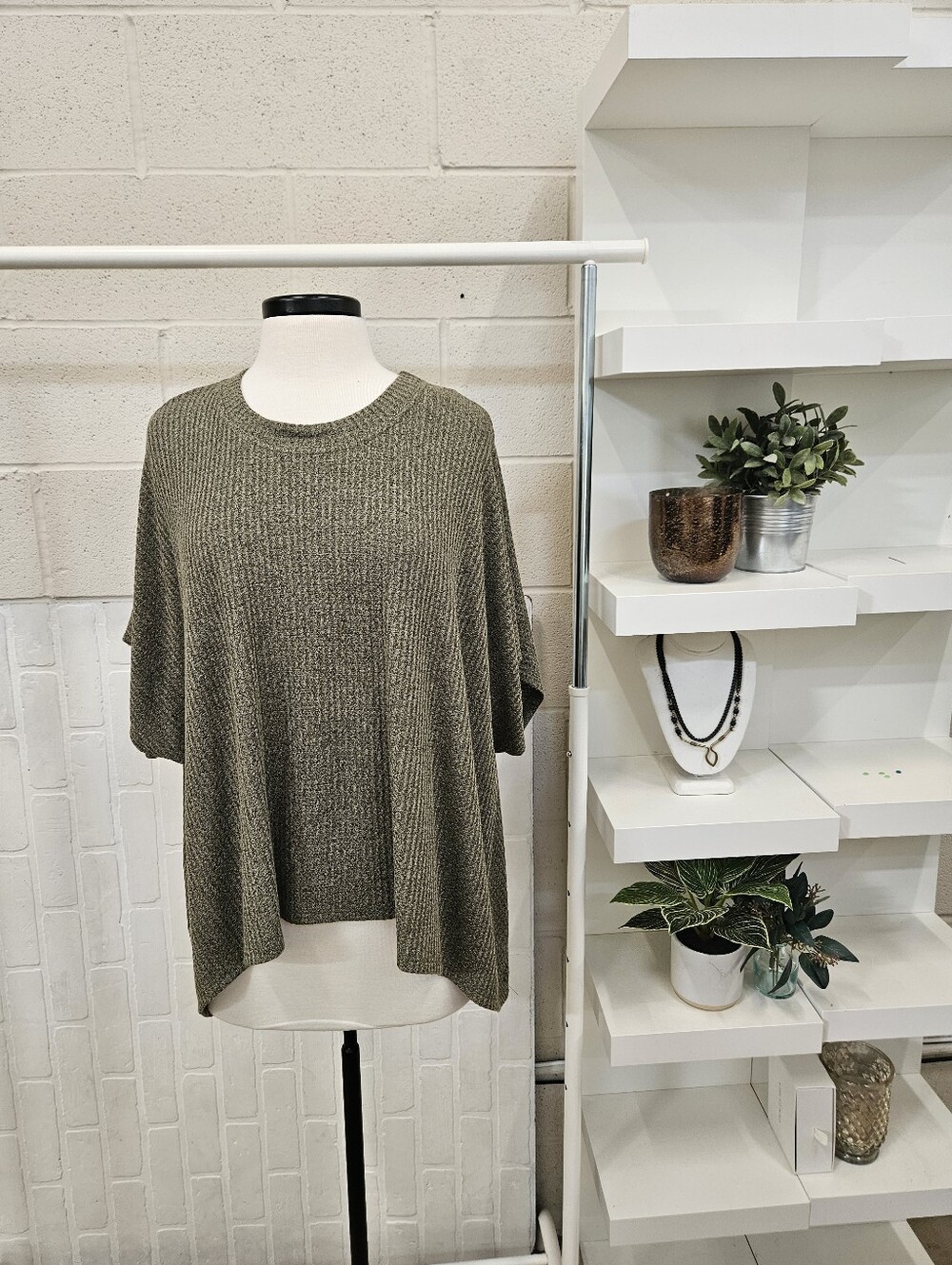 Slouchy Waffle Knit Tee